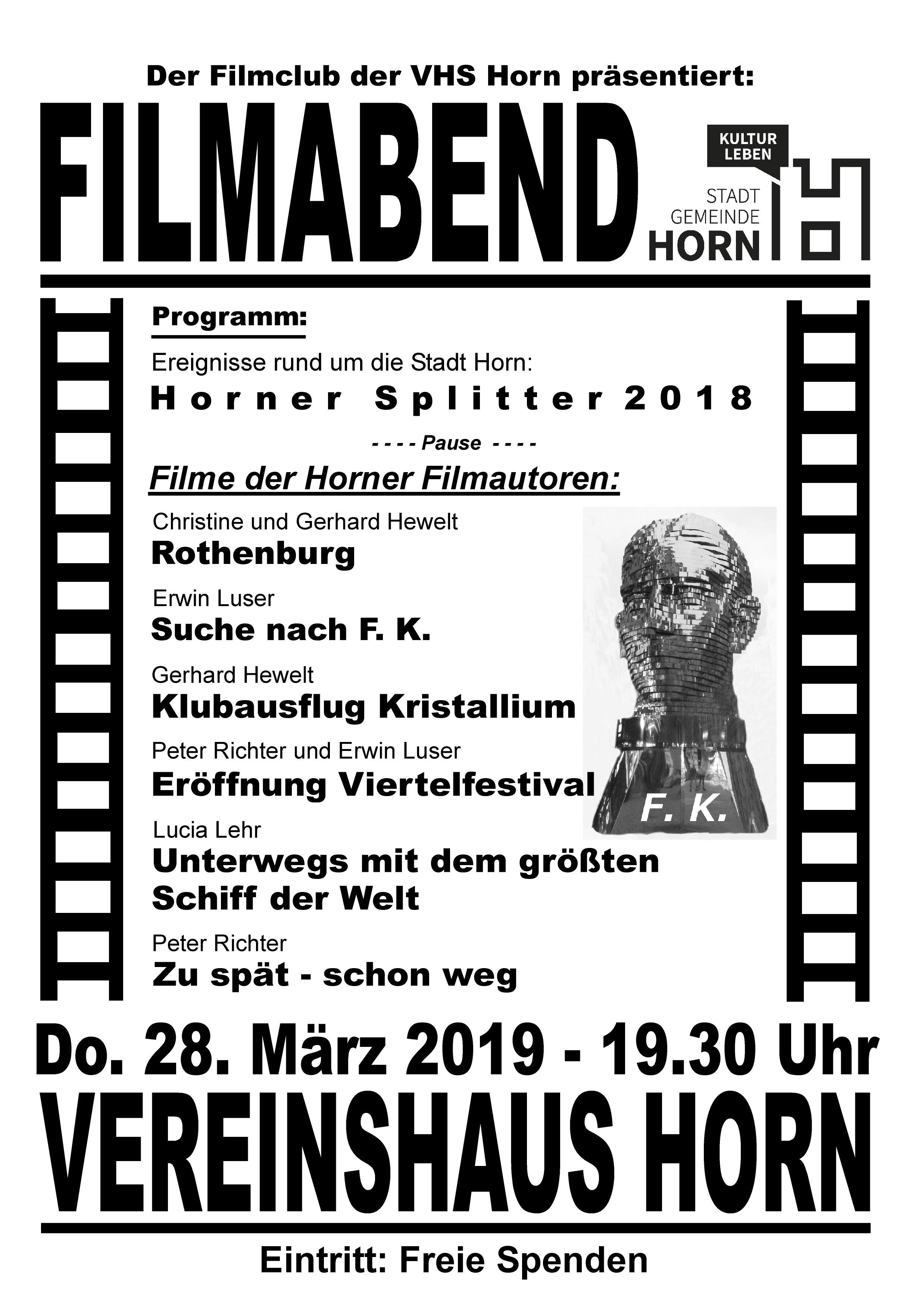 Filmabend des AFVC Horn